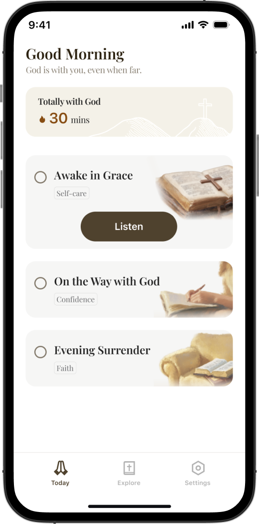 Bible Praise App Screenshot